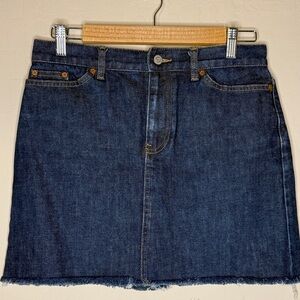 GAP Y2K Vintage Dark Blue Denim Mini Skirt Western Cowgirl Women’s Size 8